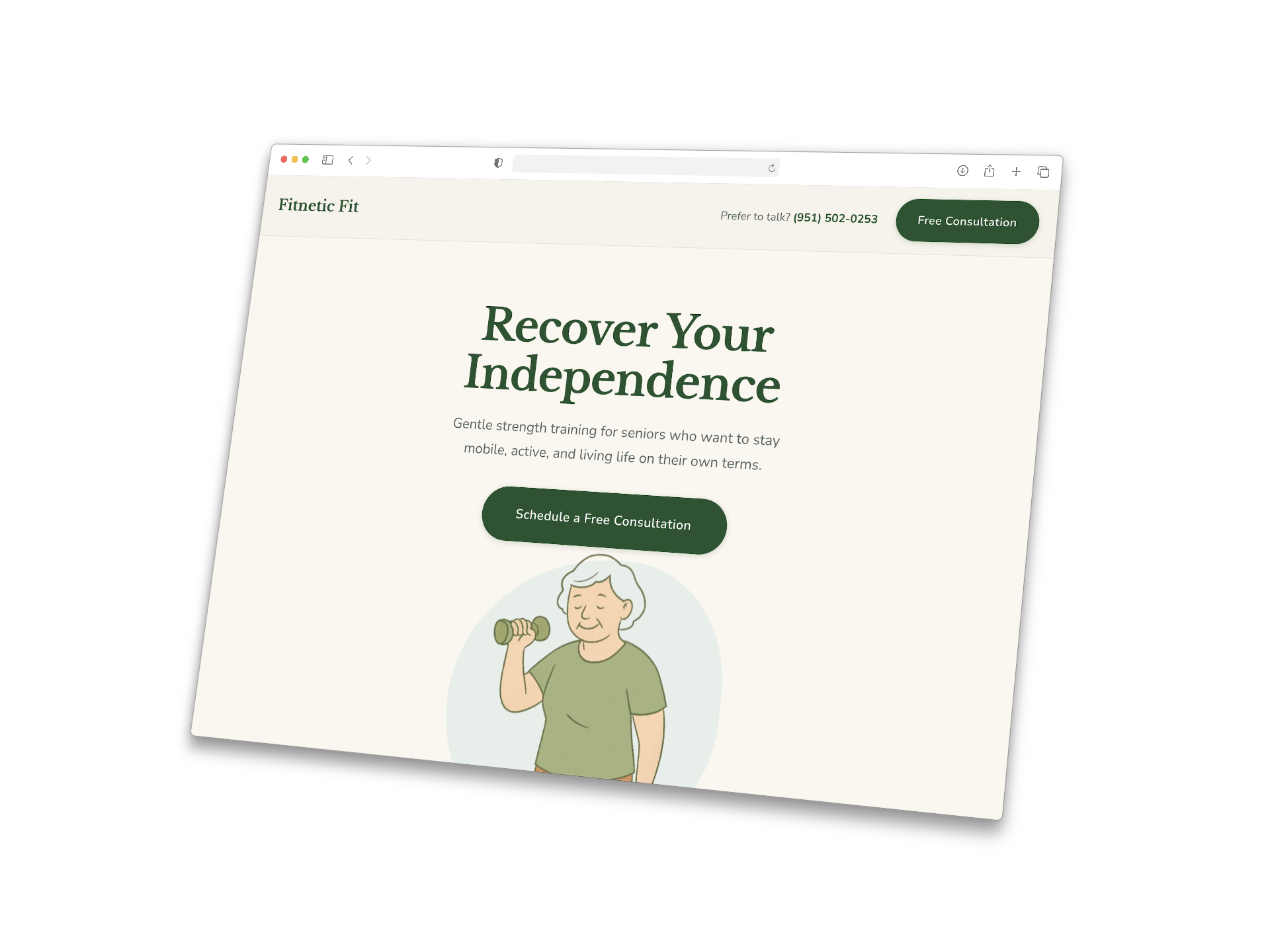 Fitnetic Fit website - example client work